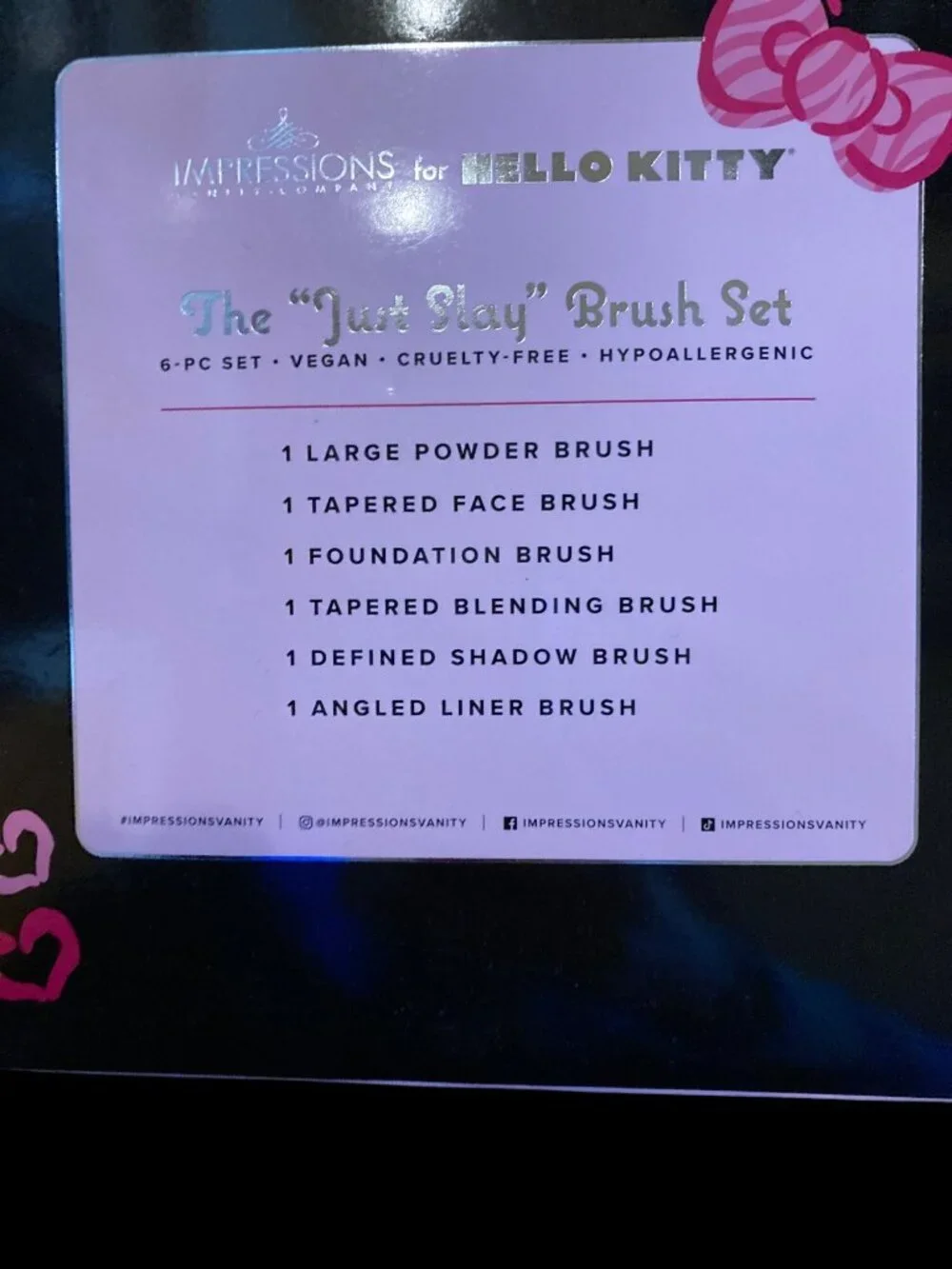 Hello Kitty 6-Pc Vegan Cruelty-Free Makeup Brush Set 